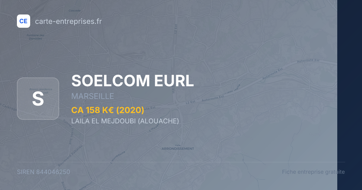 SOELCOM EURL — 844046250 — fiche entreprise