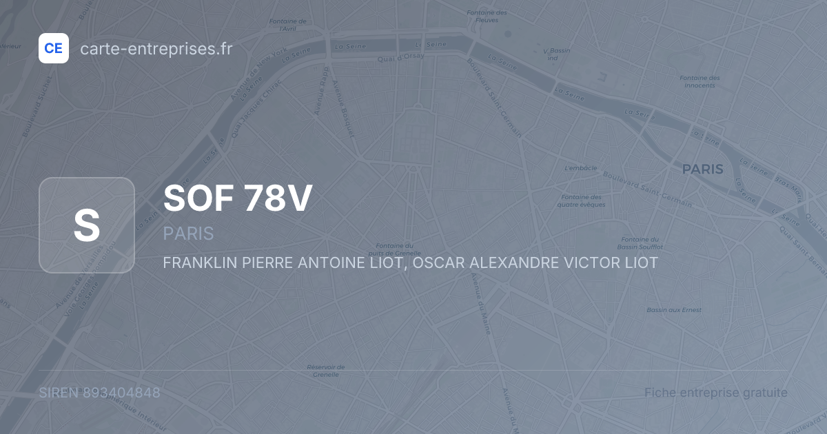SOF 78V — 893404848 — fiche entreprise