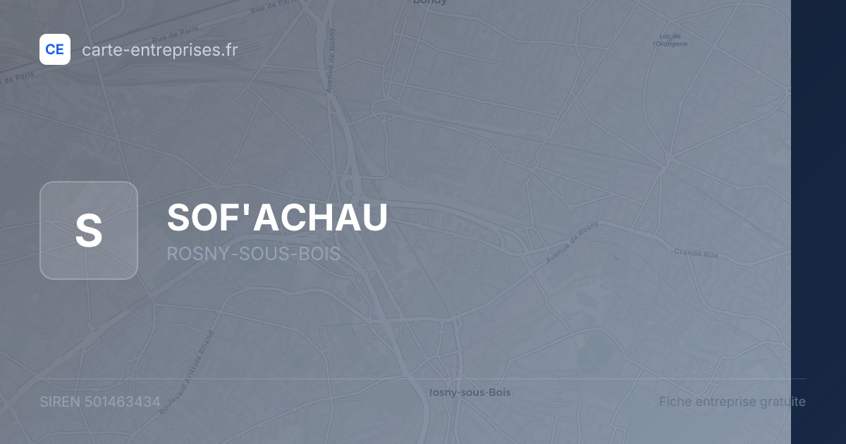 SOF'ACHAU — 501463434 — fiche entreprise