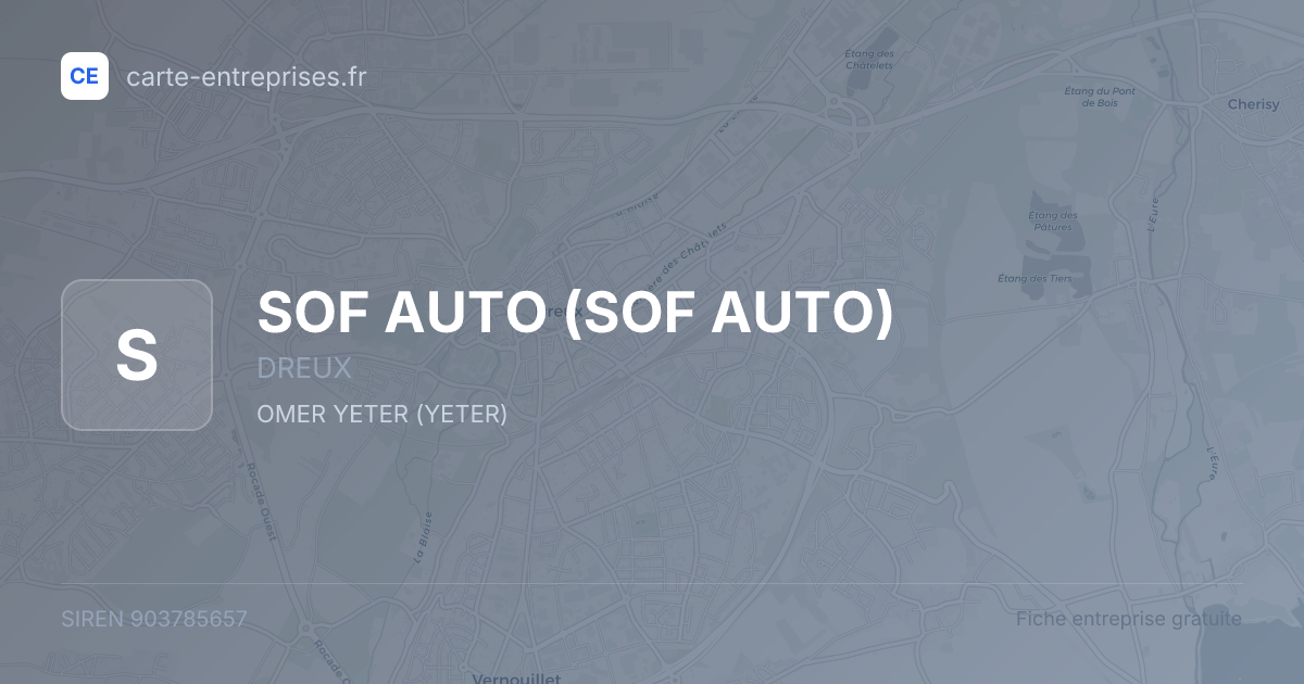 SOF AUTO — 903785657 — fiche entreprise