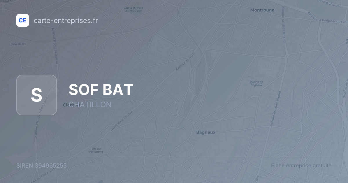 SOF BAT — 394965255 — fiche entreprise