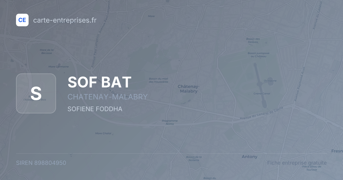 SOF BAT — 898804950 — fiche entreprise
