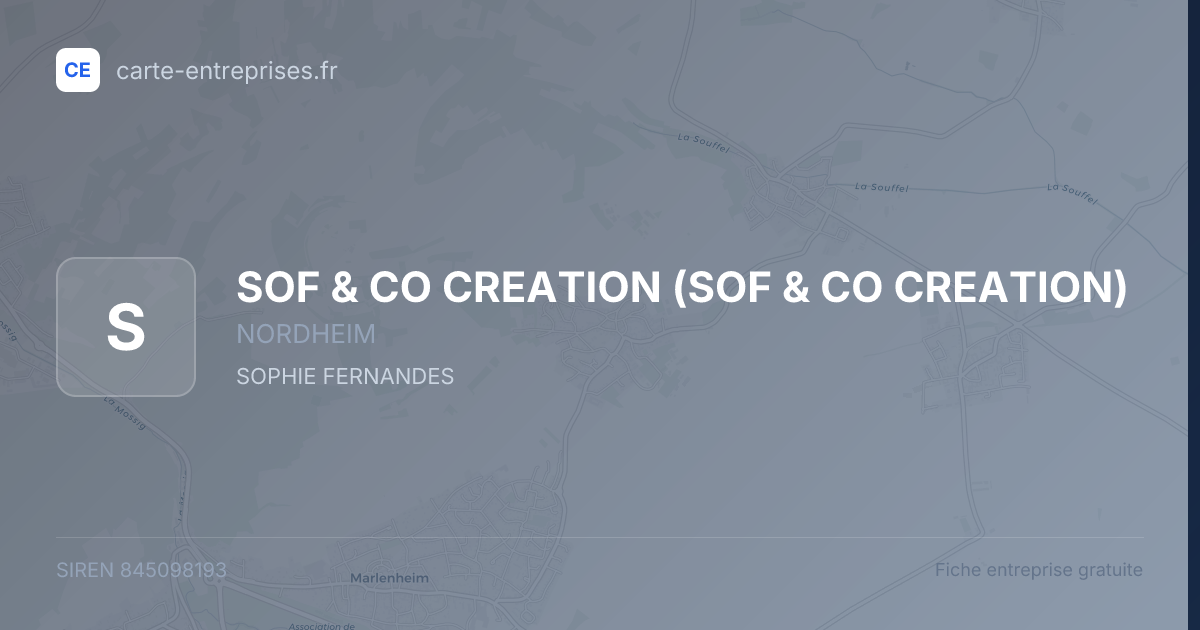 SOF & CO CREATION — 845098193 — fiche entreprise
