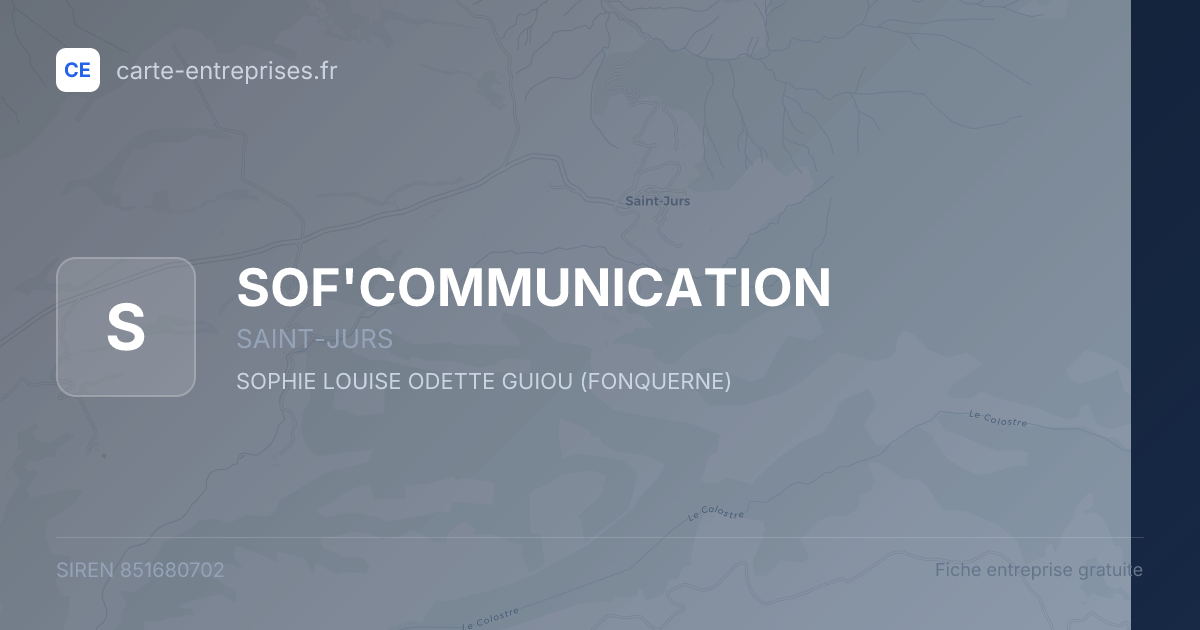 SOF'COMMUNICATION — 851680702 — fiche entreprise