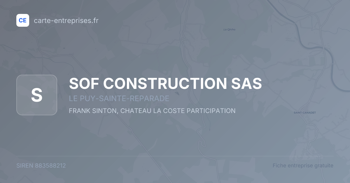 SOF CONSTRUCTION SAS — 883588212 — fiche entreprise