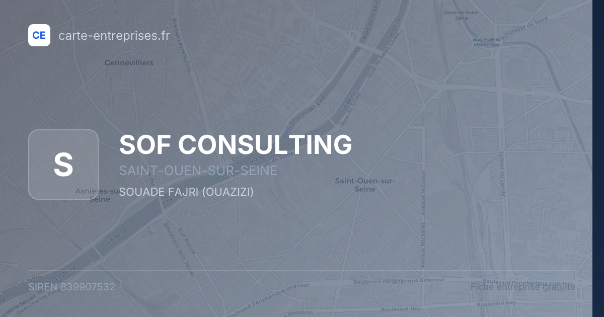 SOF CONSULTING — 839907532 — fiche entreprise
