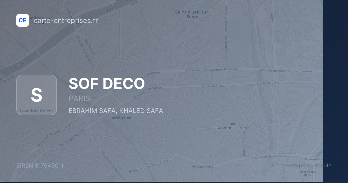SOF DECO — 817948011 — fiche entreprise