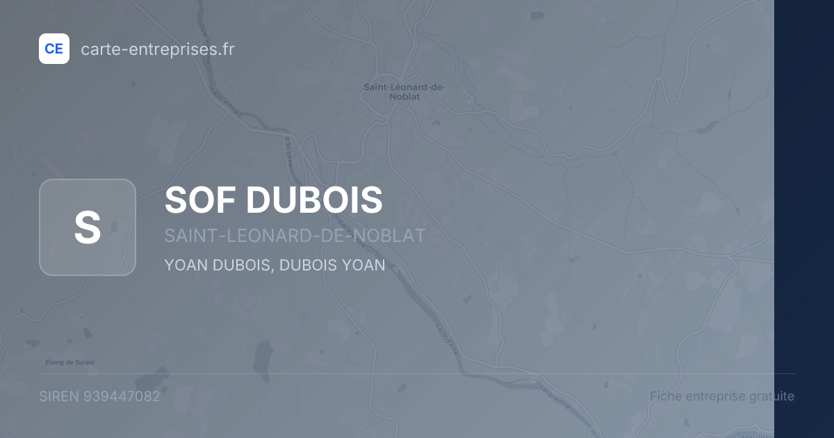 SOF DUBOIS — 939447082 — fiche entreprise