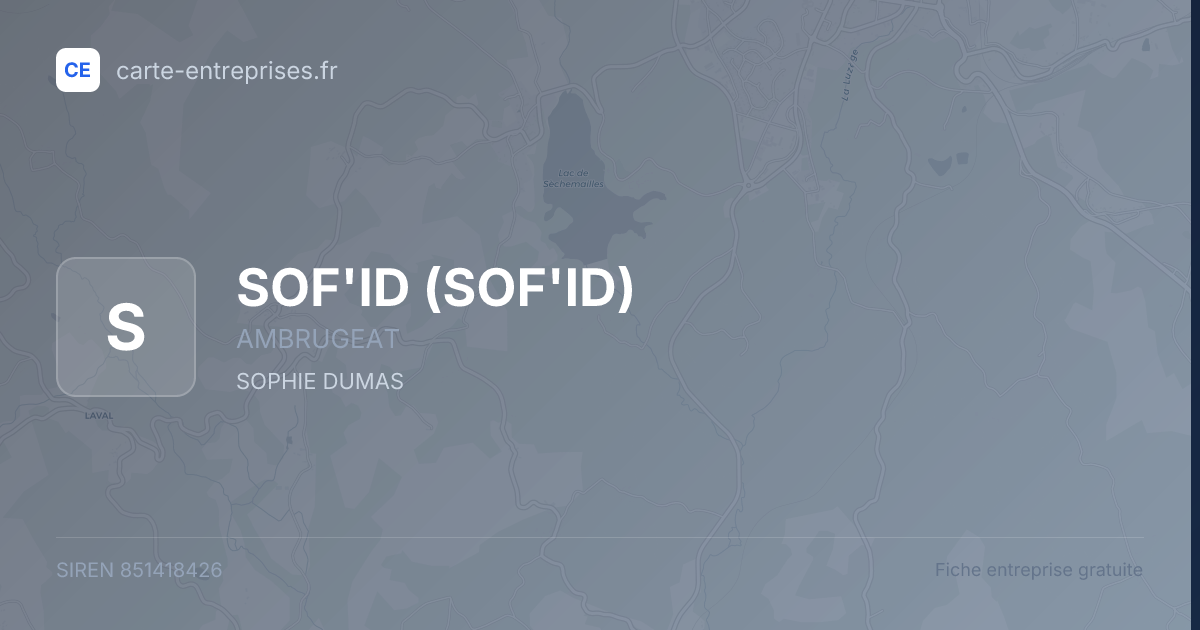 SOF'ID — 851418426 — fiche entreprise