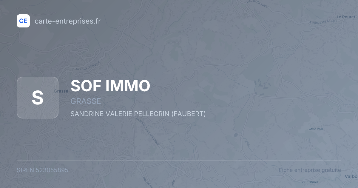 SOF IMMO — 523055895 — fiche entreprise