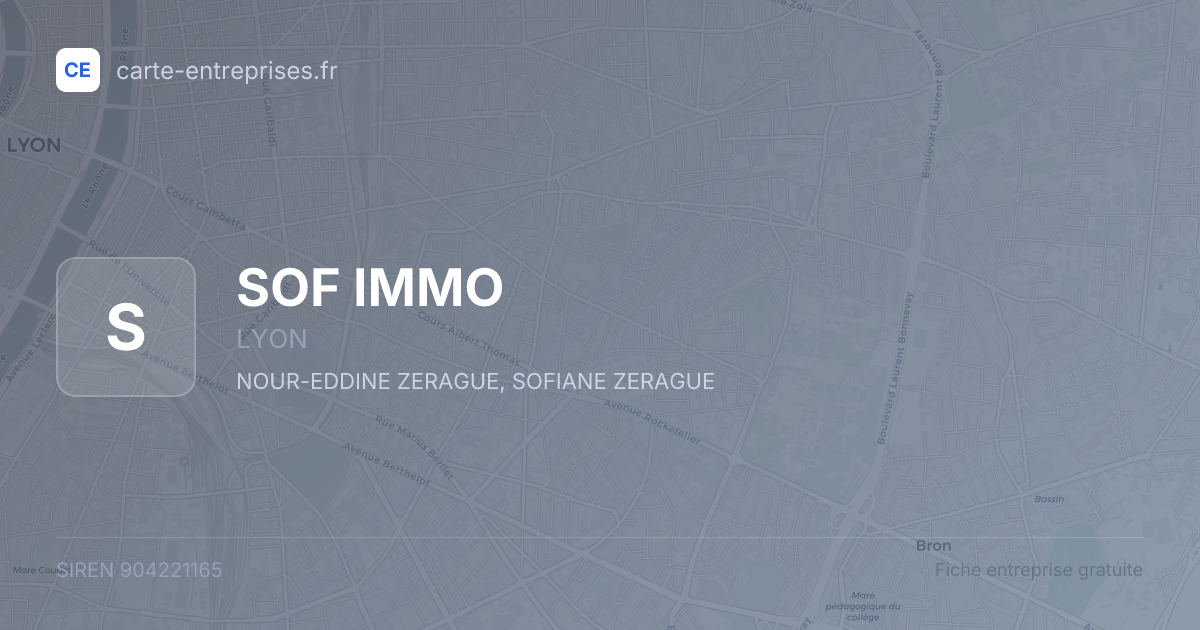 SOF IMMO — 904221165 — fiche entreprise