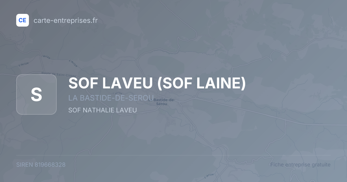 SOF LAVEU (SOF LAINE) — 819668328 — fiche entreprise