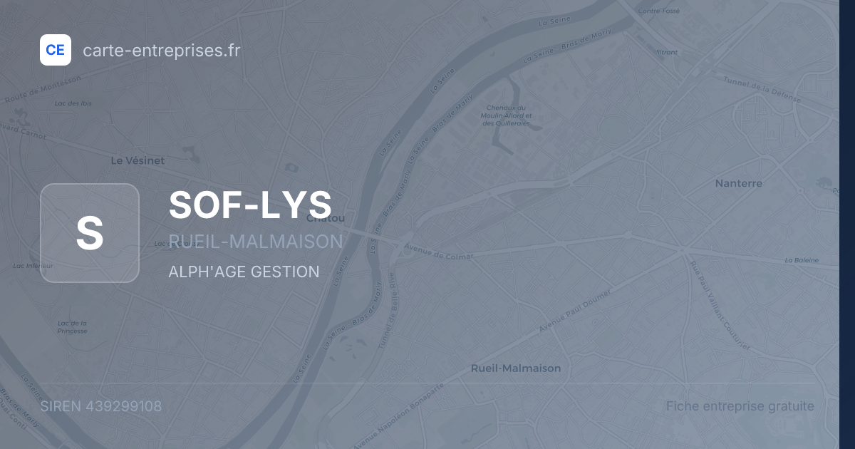 SOF-LYS — 439299108 — fiche entreprise