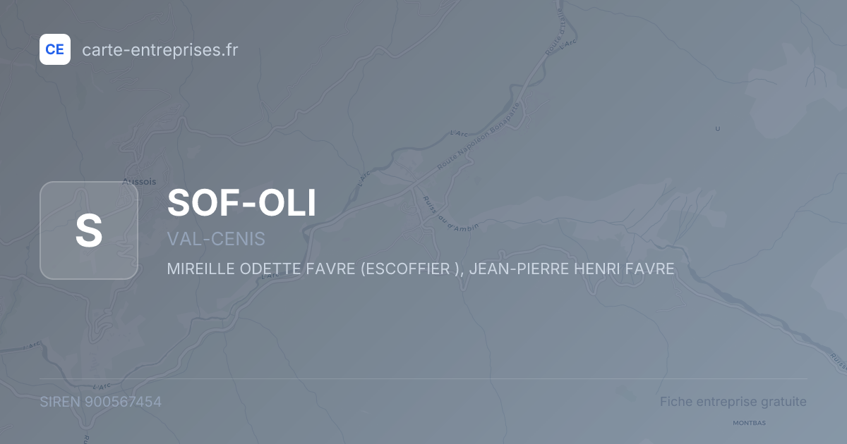 SOF-OLI — 900567454 — fiche entreprise