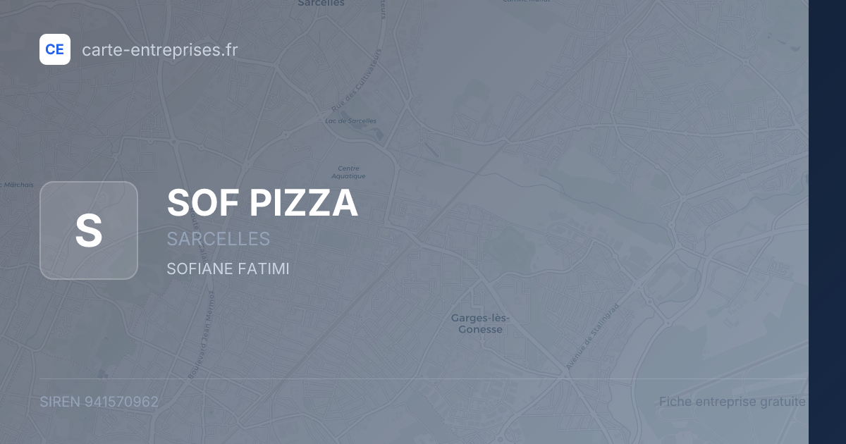 SOF PIZZA — 941570962 — fiche entreprise