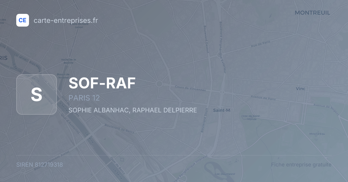 SOF-RAF — 812719318 — fiche entreprise