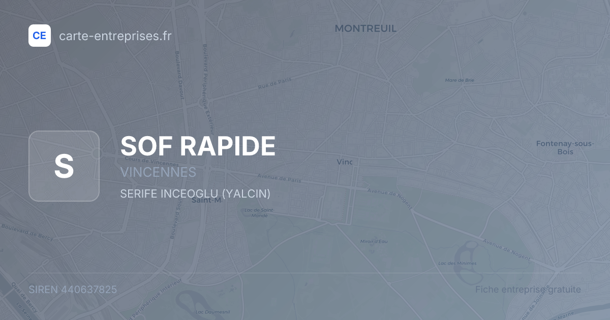 SOF RAPIDE — 440637825 — fiche entreprise