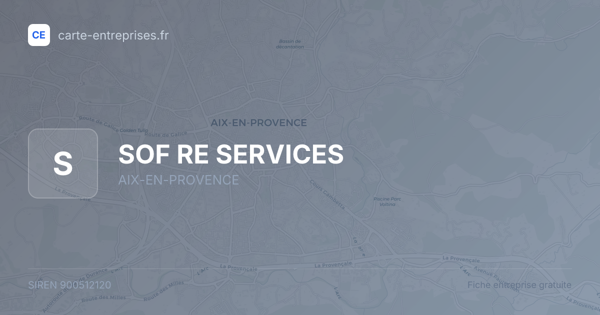 SOF RE SERVICES — 900512120 — fiche entreprise