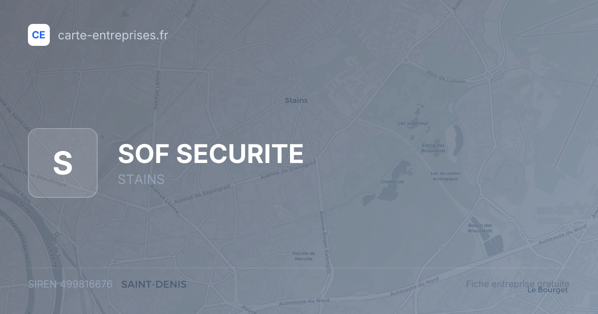 SOF SECURITE — 499816676 — fiche entreprise