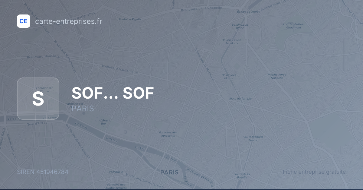 SOF... SOF — 451946784 — fiche entreprise
