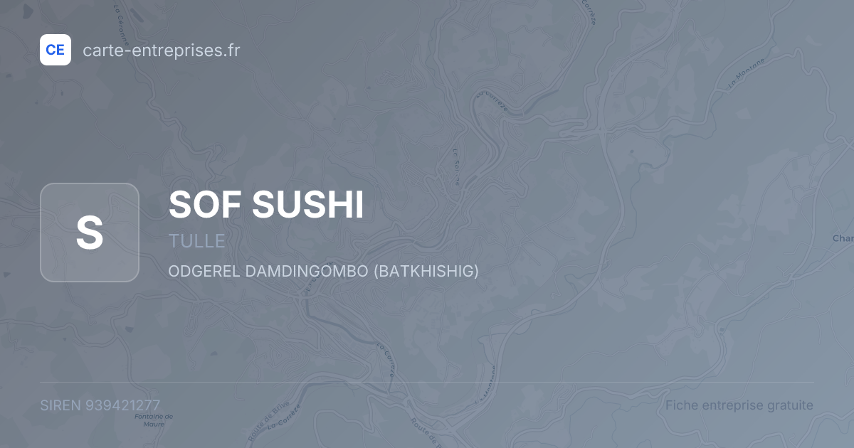SOF SUSHI — 939421277 — fiche entreprise