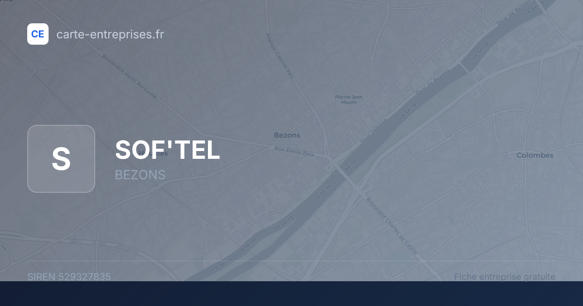 SOF'TEL — 529327835 — fiche entreprise
