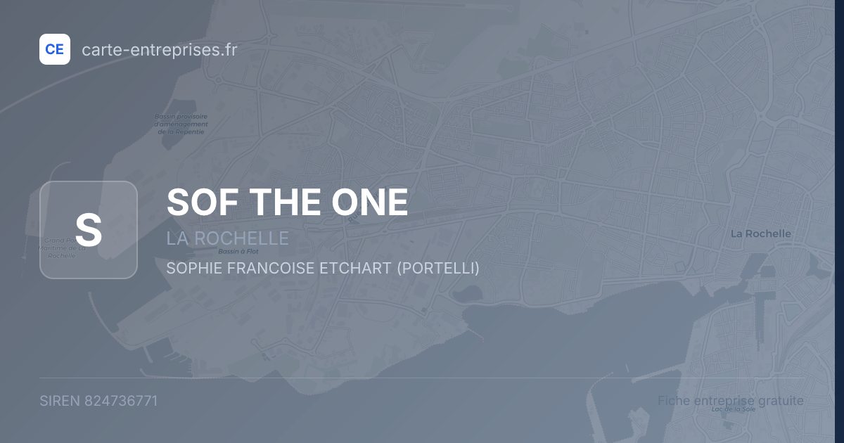 SOF THE ONE — 824736771 — fiche entreprise