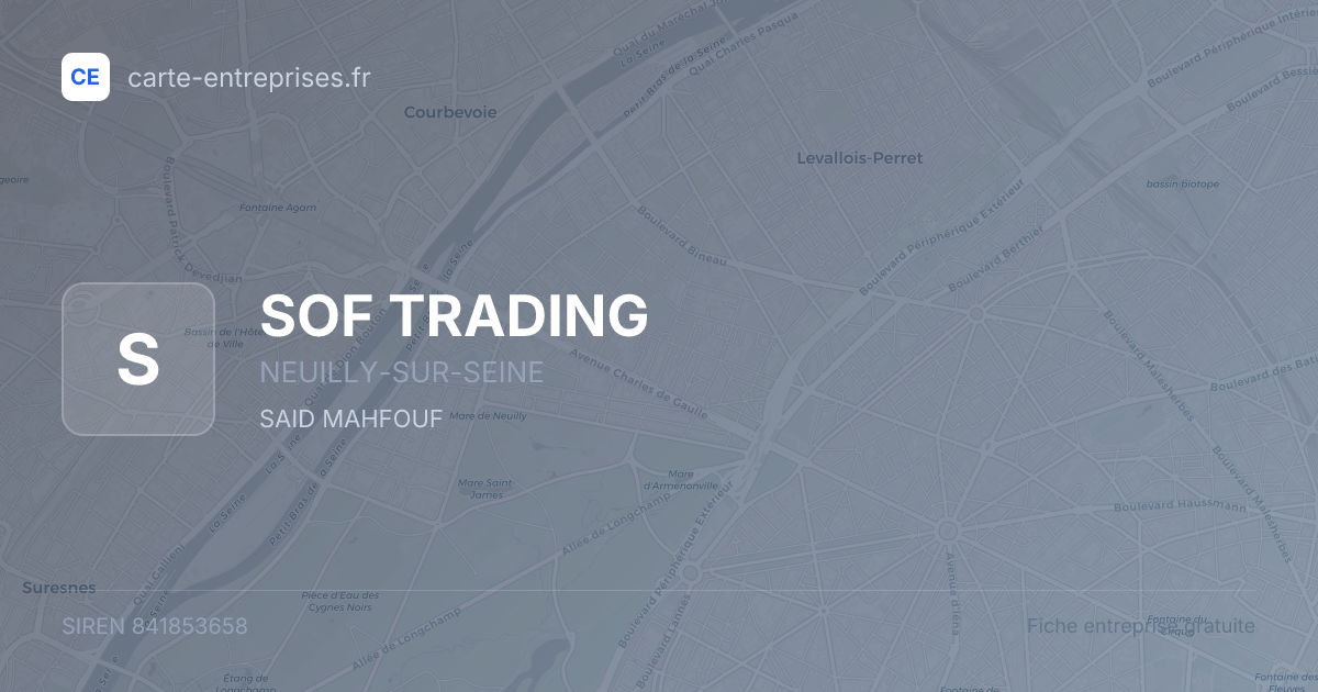 SOF TRADING — 841853658 — fiche entreprise