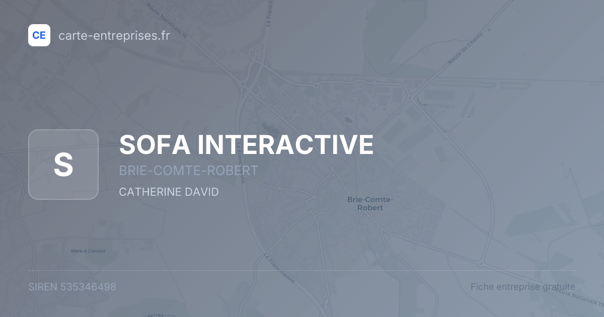 SOFA INTERACTIVE — 535346498 — fiche entreprise