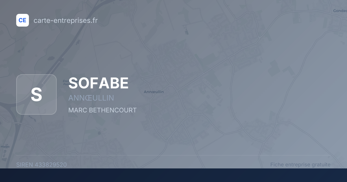 SOFABE — 433829520 — fiche entreprise