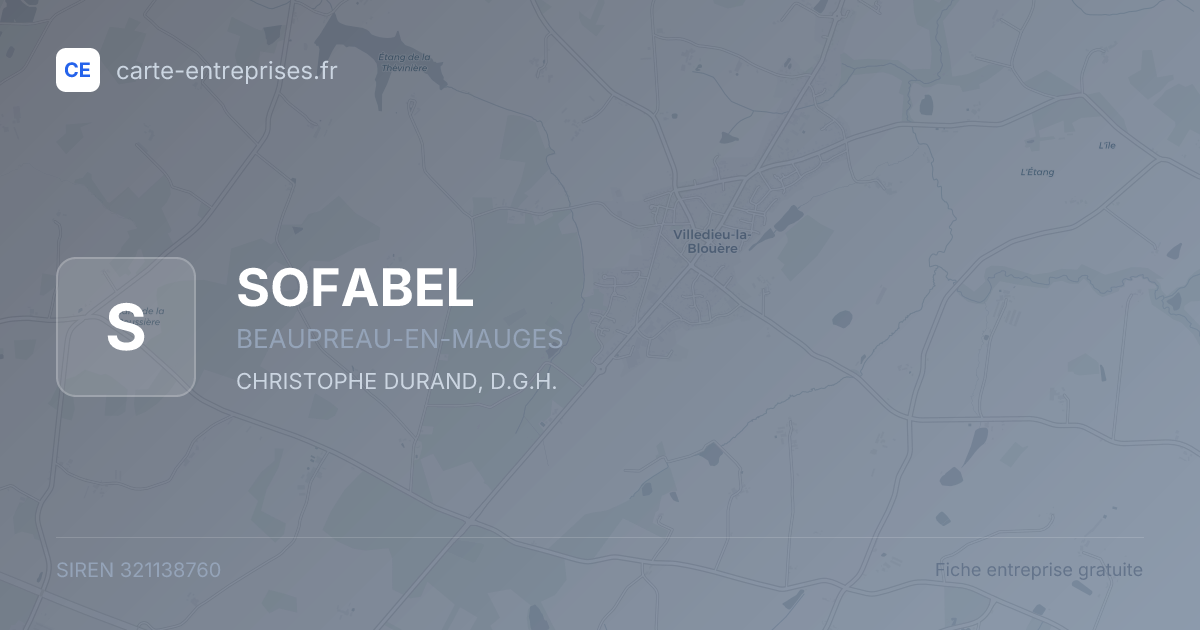 SOFABEL — 321138760 — fiche entreprise