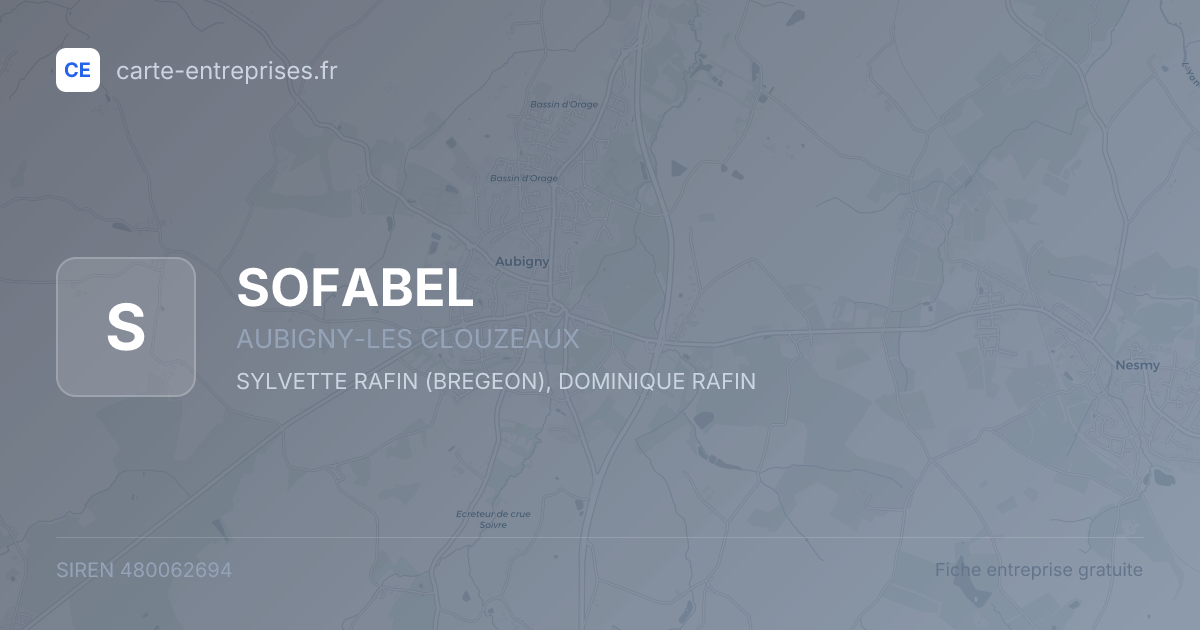 SOFABEL — 480062694 — fiche entreprise
