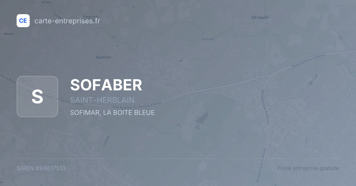 SOFABER — 894617513 — fiche entreprise