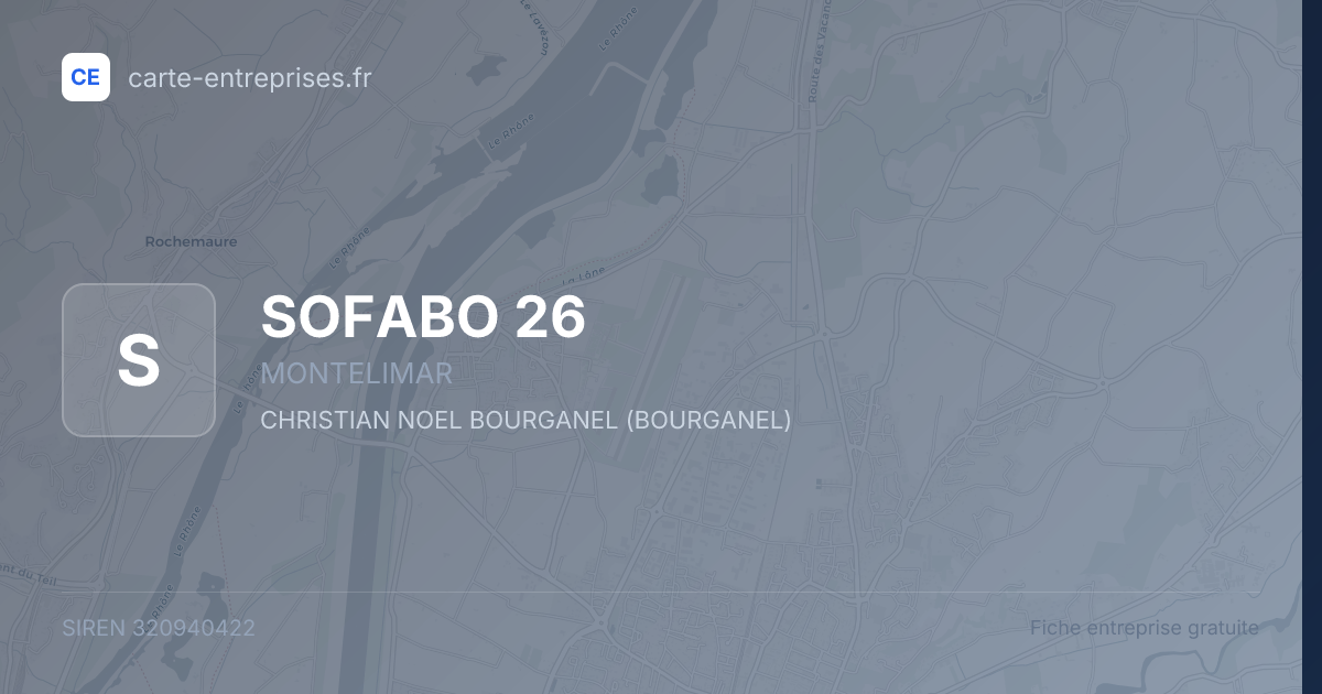 SOFABO 26 — 320940422 — fiche entreprise