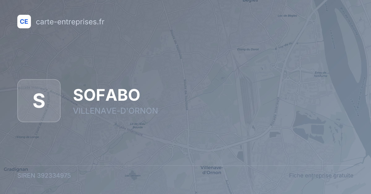 SOFABO — 392334975 — fiche entreprise