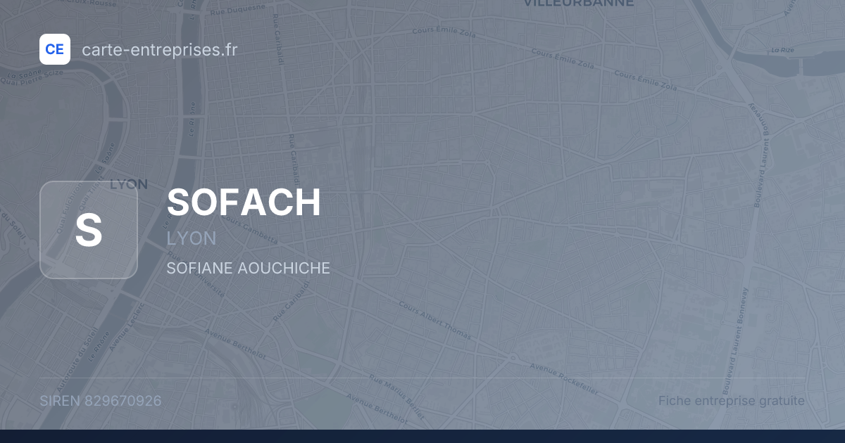 SOFACH — 829670926 — fiche entreprise