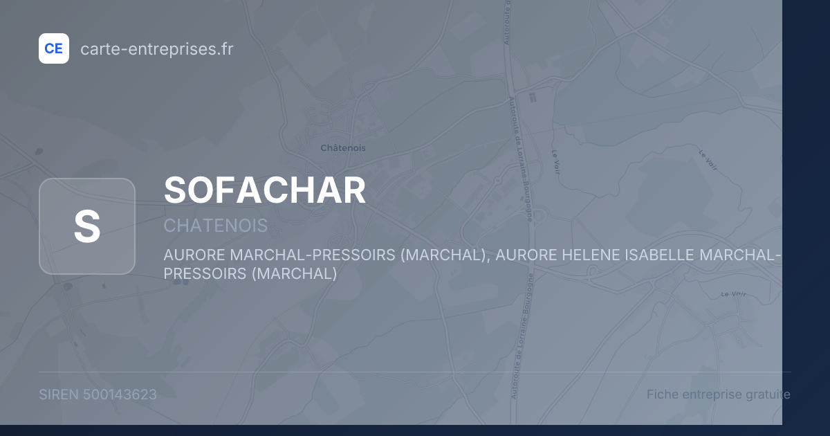 SOFACHAR — 500143623 — fiche entreprise