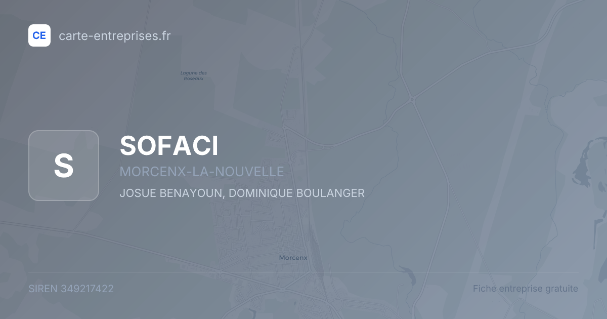 SOFACI — 349217422 — fiche entreprise