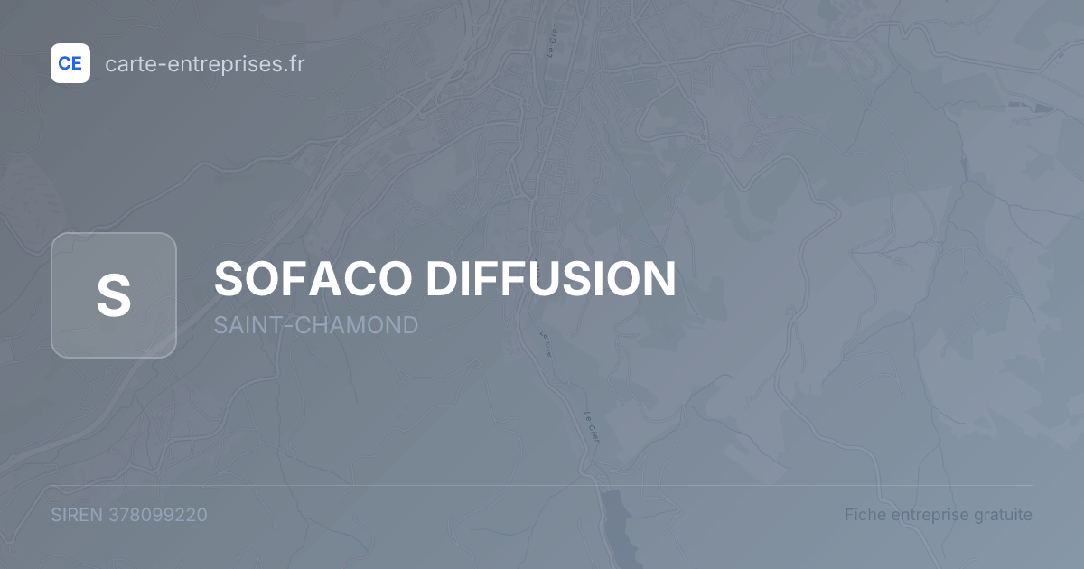 SOFACO DIFFUSION — 378099220 — fiche entreprise