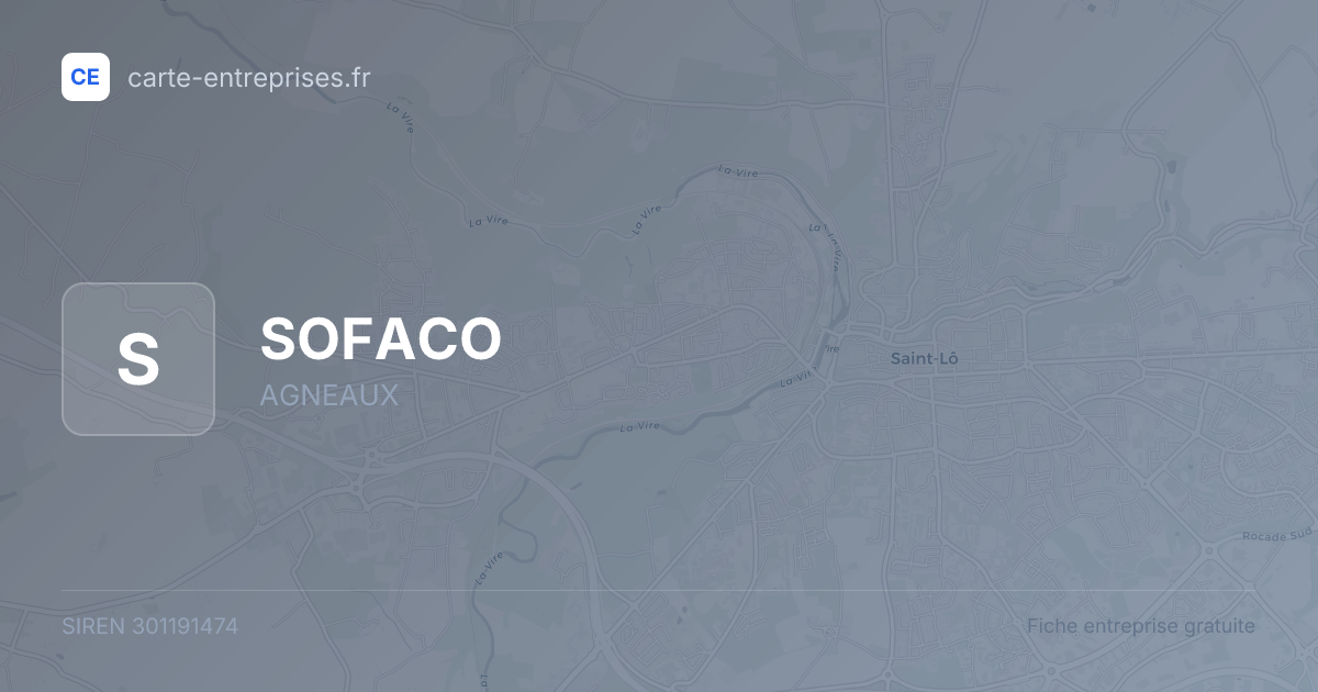 SOFACO — 301191474 — fiche entreprise