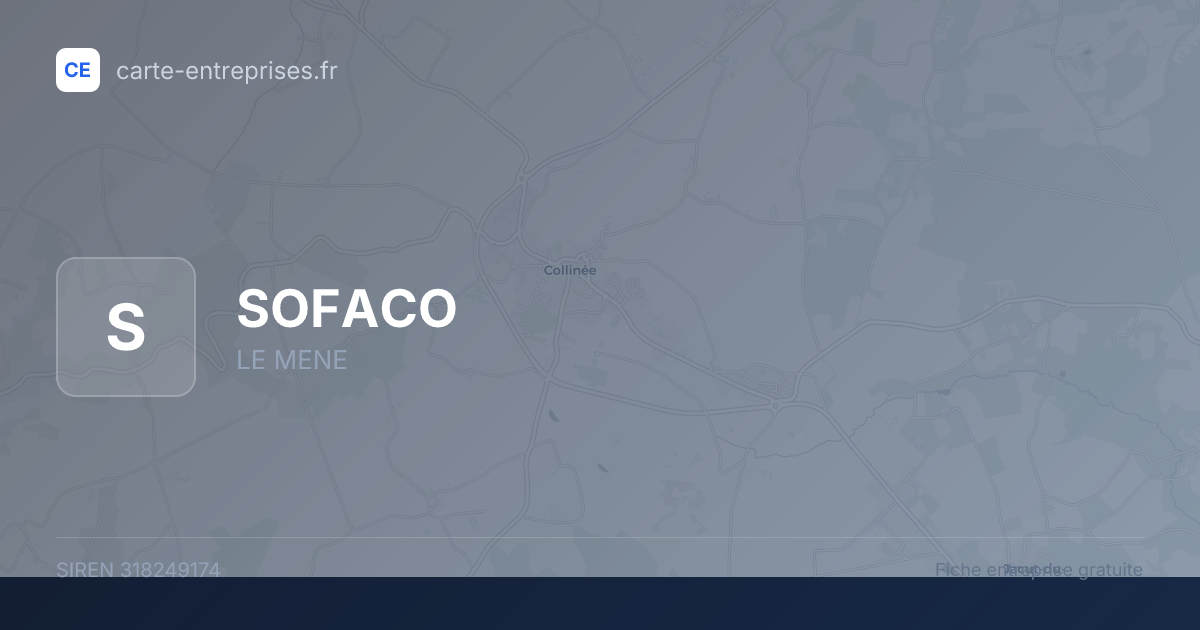 SOFACO — 318249174 — fiche entreprise