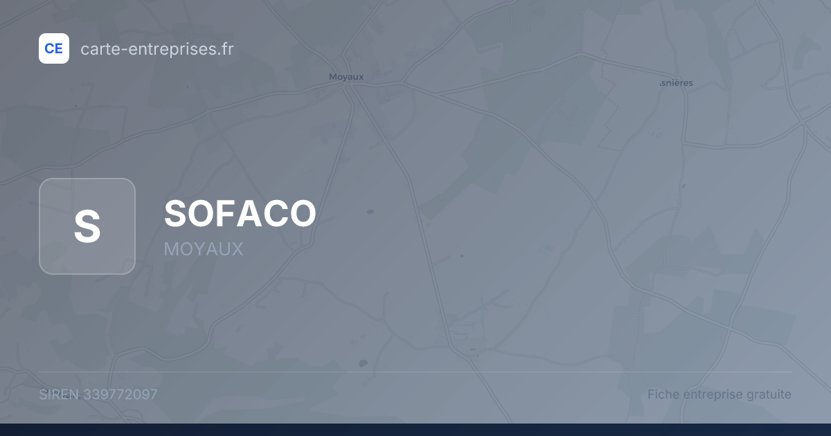 SOFACO — 339772097 — fiche entreprise