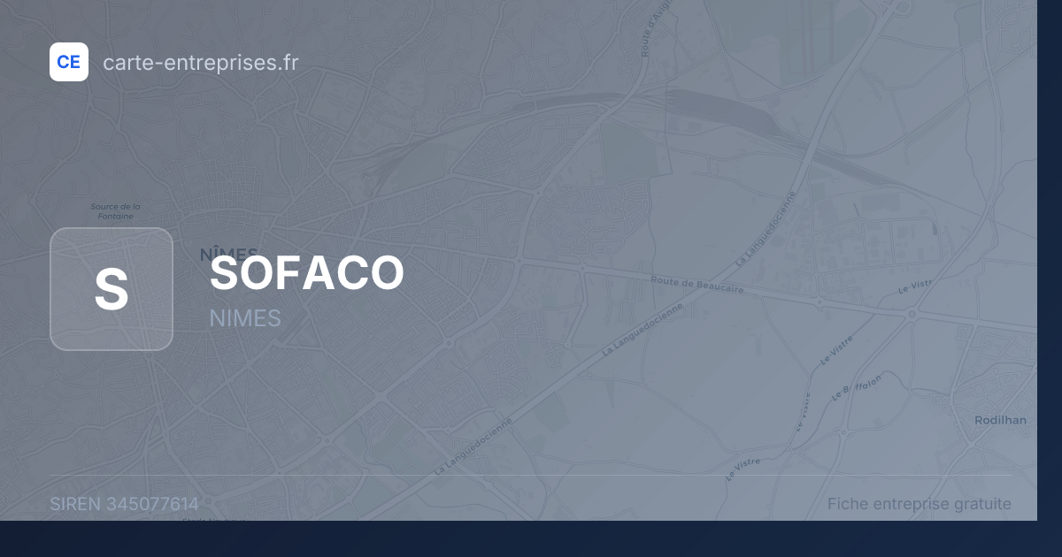 SOFACO — 345077614 — fiche entreprise