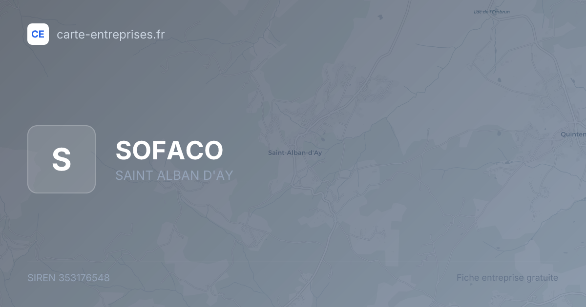 SOFACO — 353176548 — fiche entreprise