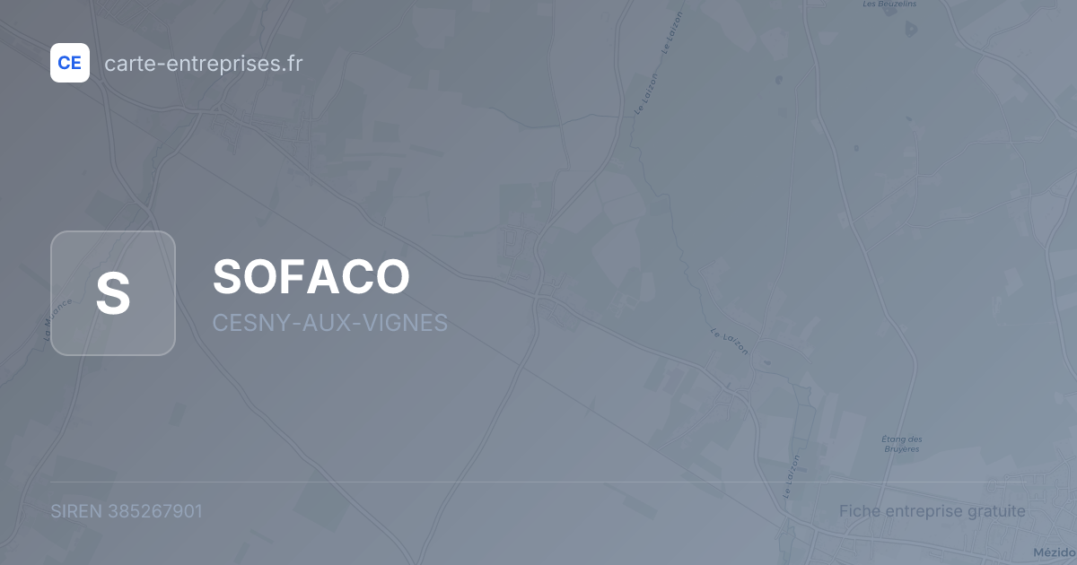 SOFACO — 385267901 — fiche entreprise