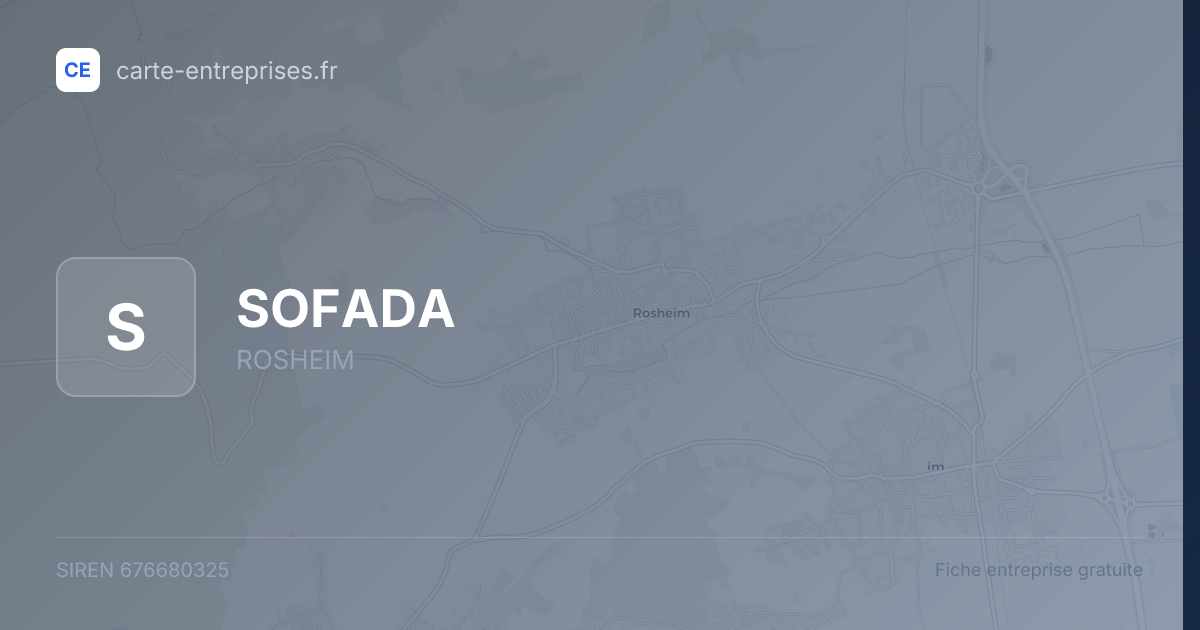 SOFADA — 676680325 — fiche entreprise