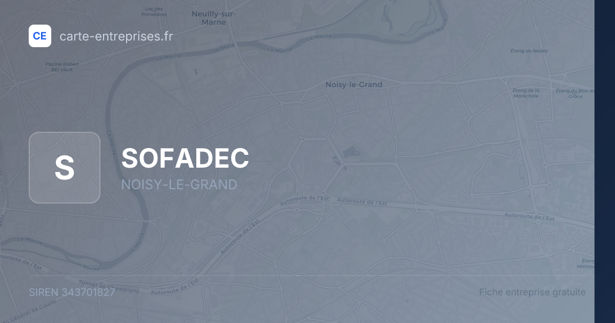 SOFADEC — 343701827 — fiche entreprise