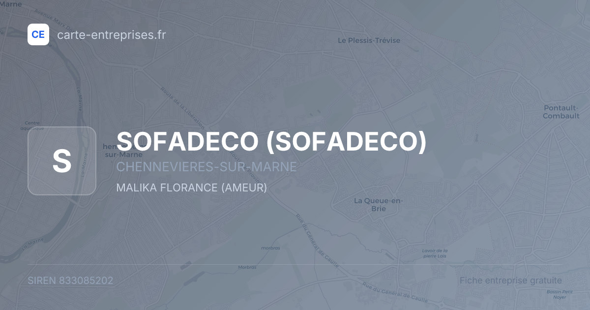 SOFADECO — 833085202 — fiche entreprise