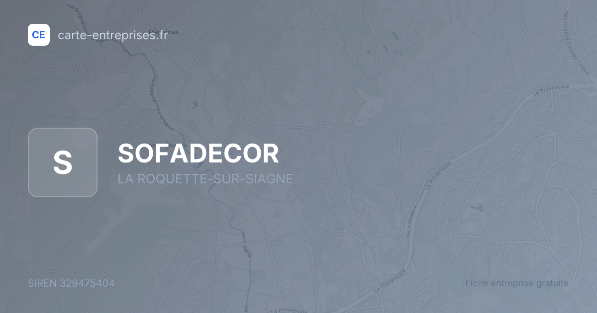 SOFADECOR — 329475404 — fiche entreprise