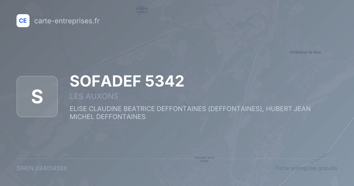 SOFADEF 5342 — 894014588 — fiche entreprise